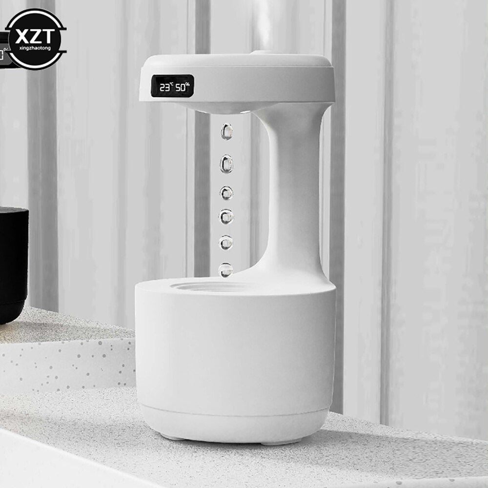 2023 New anti Gravity USB Air Humidifier Ultrasonic Air Purifier with Light 800ML Suspended Water Spray Perfume Aromatherapy