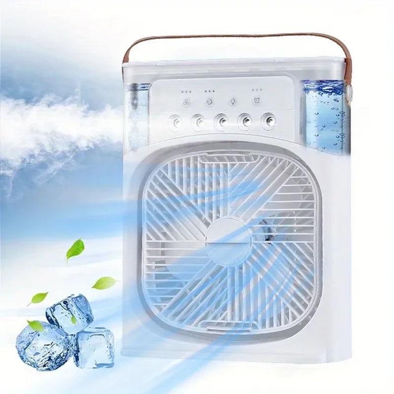 New Mini Portable Air Conditioner Fan Household Small Air Cooler Humidifier Hydrocooling Fans Portable Fans Adjustment 3 Speed
