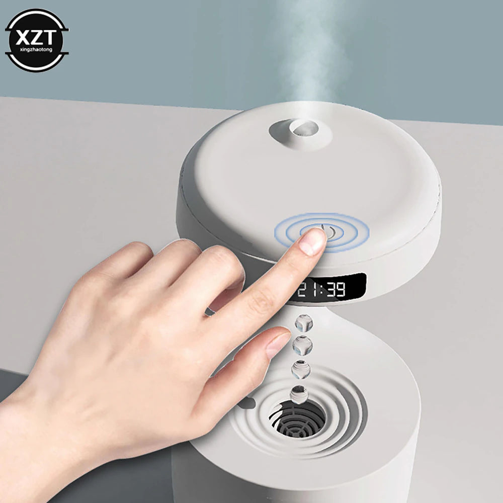 2023 New anti Gravity USB Air Humidifier Ultrasonic Air Purifier with Light 800ML Suspended Water Spray Perfume Aromatherapy